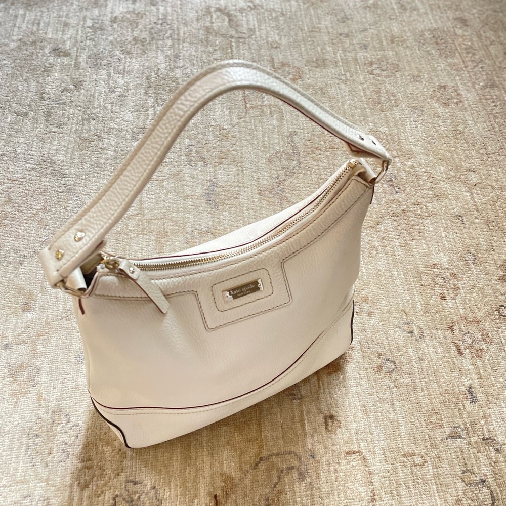 Vintage Kate Spade Elegant Cream Hobo Bag - Picture 7 of 13